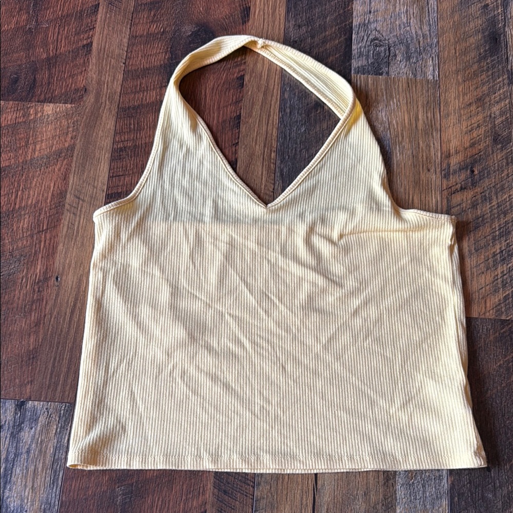 American Eagle Outfitters Yellow Backless Crop Tank